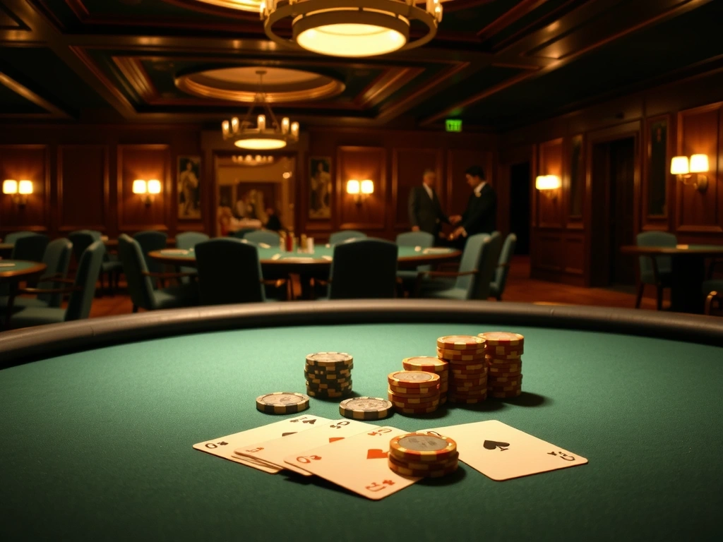 Table de poker dans un environnement raffiné