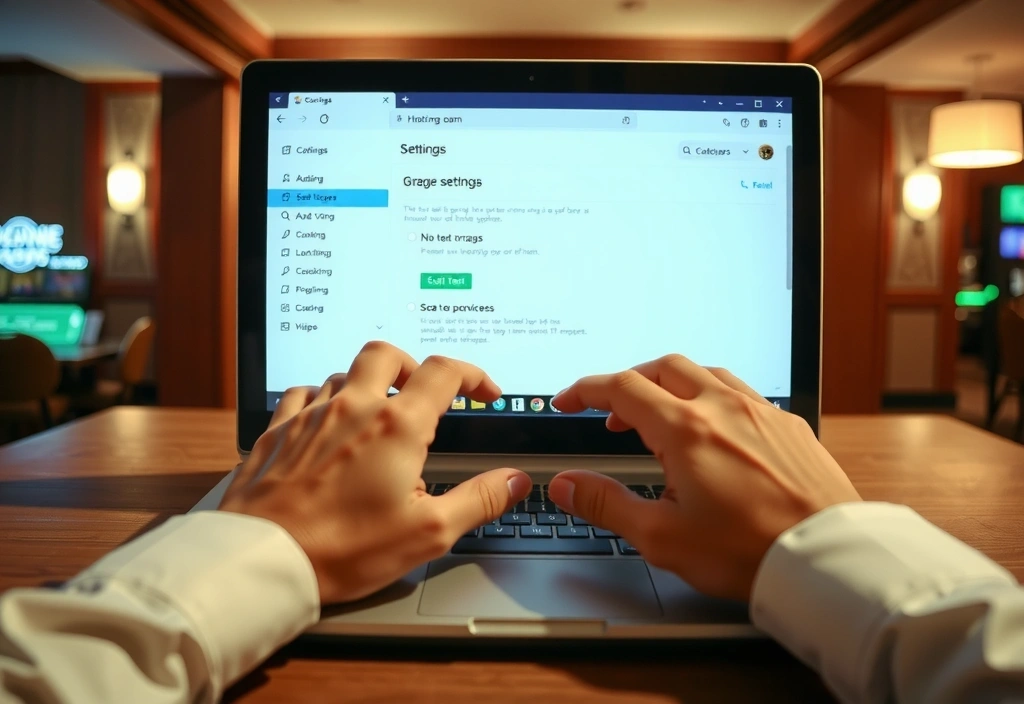 Navigation dans les paramètres de navigateur